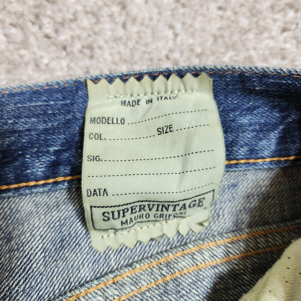 Mauro Grifoni Supervintage Low Rise Distressed Jeans Size 25 Fits 29 Italy Denim - Picture 6 of 11